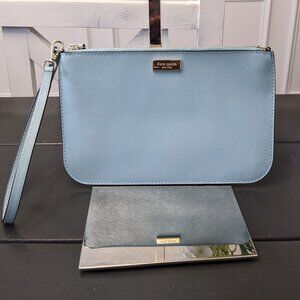 Kate Spade Wristlet, Light blue Leather